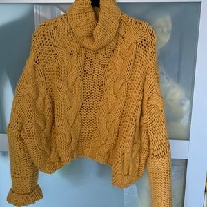POL yellow knit sweater